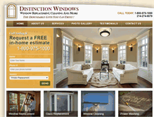 Tablet Screenshot of distinctionwindows.com